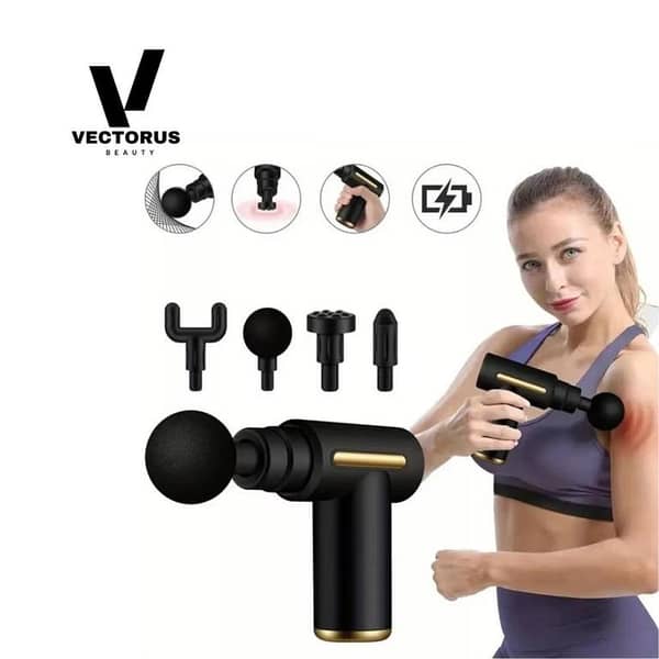 Electric tool for Deep Tissue Relief and Full Body Relaxation with 6 Speeds and 4 in 1 Heads from Pysiotherapy, Mini Portable hand tool