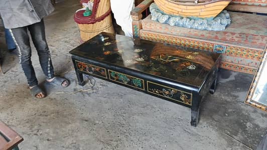 wooden brass center table coffee table antique imported chinese
