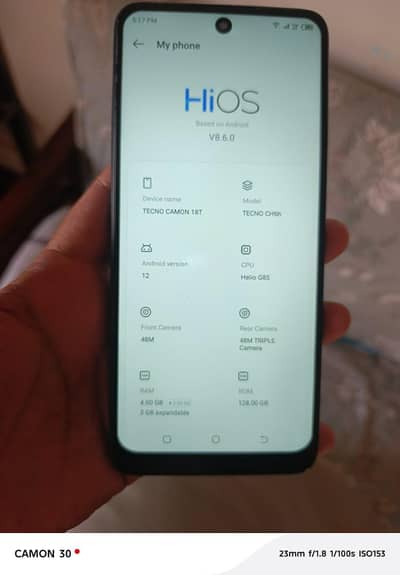 tecno camon 18t 4/128 approved only set