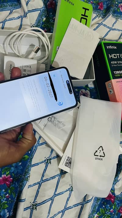 Infinix Hot 60i 12ram/128rom jst box open full warrnty mn new model h