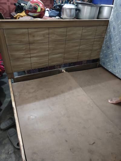 Double bed with mattress