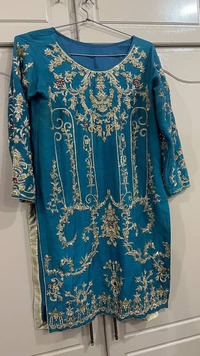 Hand work three piece dress