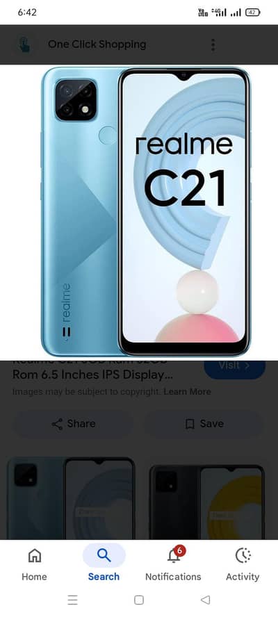 Realme C21 For Sale. Panel Change hai. box sath hai