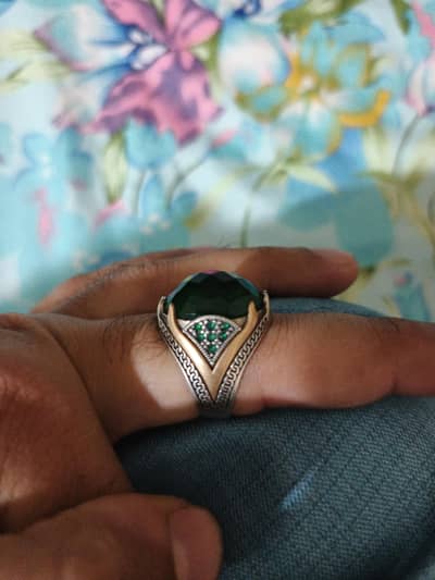 925 Silver ring with original Madina shape stone