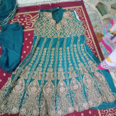 Bridal frock with lehngha