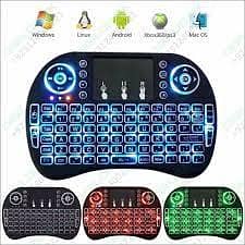 Mini Touch Pad RF 500 Wireless With 3 Colour Backlight Keyboard Mouse