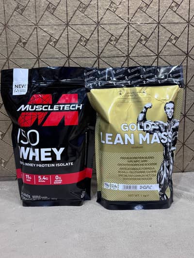 Original MuscleTech Iso Whey and Kevin Levrone Gold Lean Mass Gainer