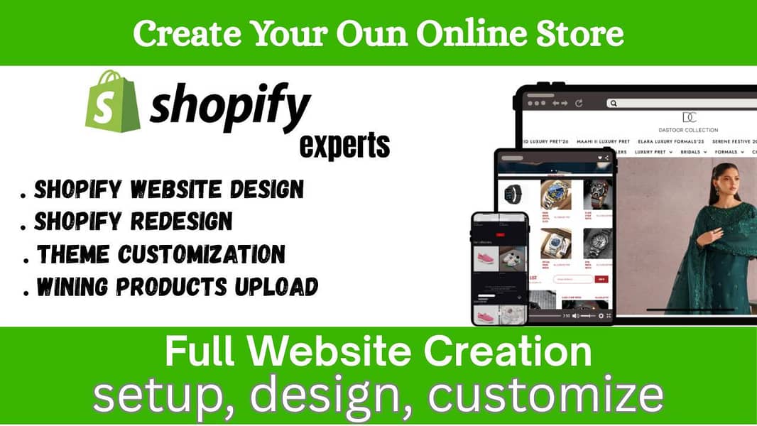 Shopify store designer and E- commerce developer 0