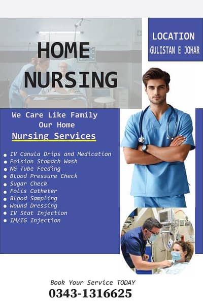 Male Or Female Home Nursing Available Throughout Karachi