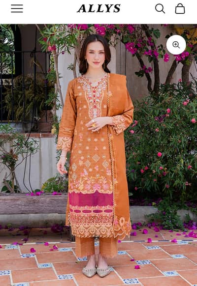 ALLY'S  KURTA FRONT AND ARMS EMBROIDERY EID SALE  ONLY KURTA