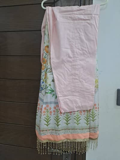 Image brand 3 piece stiched lwan chickenkari suit