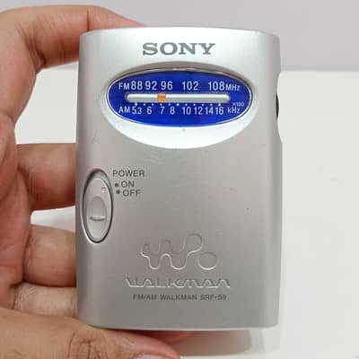 Vintage Sony SRF-59 AM/FM Stereo Pocket Walkman Radio | Made in Japan