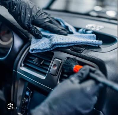 We Provide"Car Interior Cleaning with ribbon polish door step service