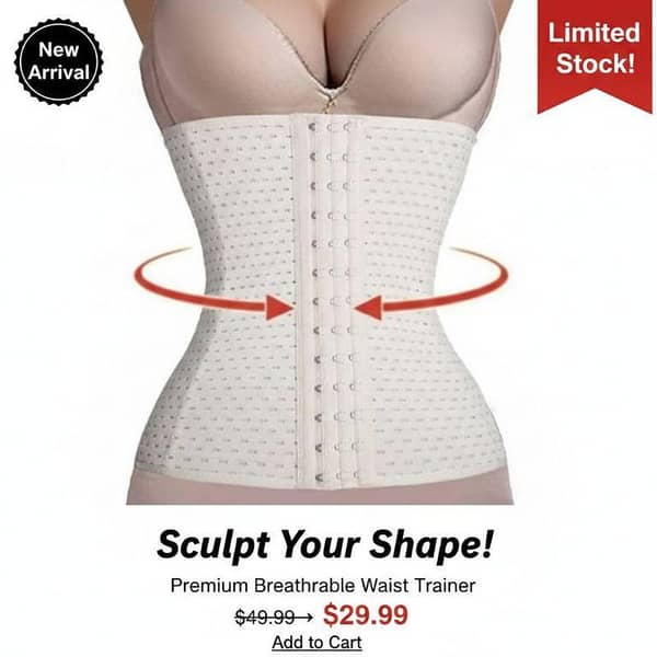 Premium Breathable Waist Trainer – Sculpt Your Shape Instantly