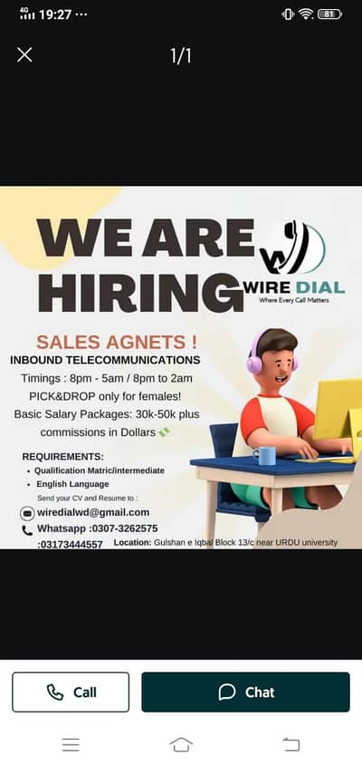 Call center inbound Telecom sales. campaign Vacancies