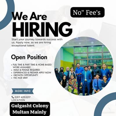 Urgent Hiring Start Working From Tomorrow|No Fees/Office Job Available