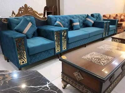 5seater sofa set Malai Fabric S. S front arm