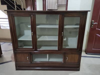 Antique Wooden showcase approx 5x4x2.5 feet