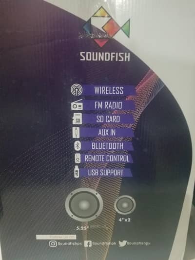 New Condition Woofer speakers  bluetooth. Aux. Memory card . . 2+1 sup