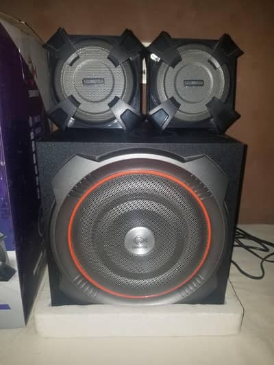 New Condition Woofer speakers  bluetooth. Aux. Memory card . . 2+1 sup