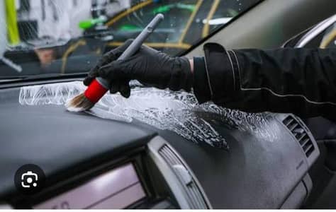 car interior cleaning with ribbon polish service available door step