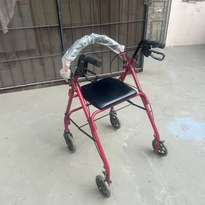 Aluminum Wheelchair Walker with Seat – Imported | Like New