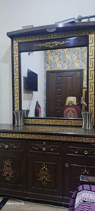 king size Bed Side table 2 room chairs dressing