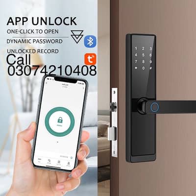 Smart Lock handle wooden door gate security system
