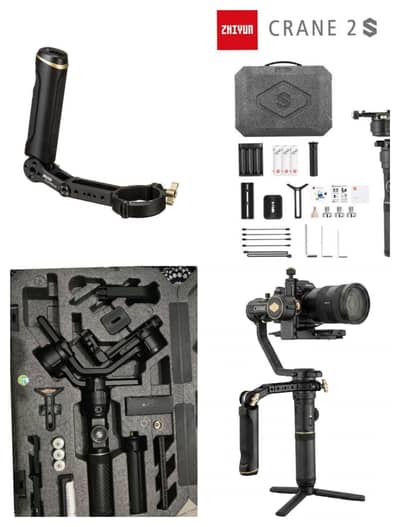 Zhiyun Crane 2S Gimbal — Complete Kit + Sling Grip Handle
