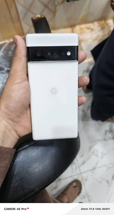 google pixel 6 pro 128 gb white color 10/ 9 non pta finger not working