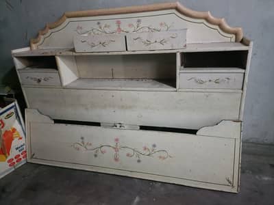 Bed with mattress | king bed with mattress| wooden bed