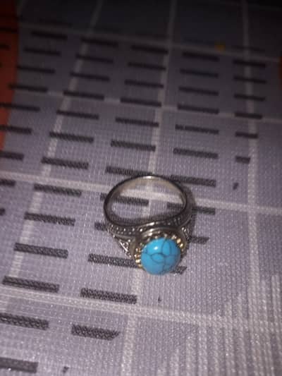 Feroza Silver Ring Enrique Old Silver