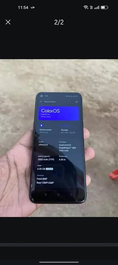 oppo A76 6+4/128gb 10by10 condition koi folt ni
