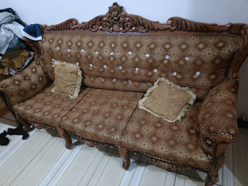 Bed with side table and sofa 5