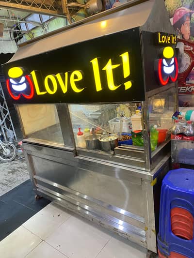 1. steel Counter. with fryar and with hot plate