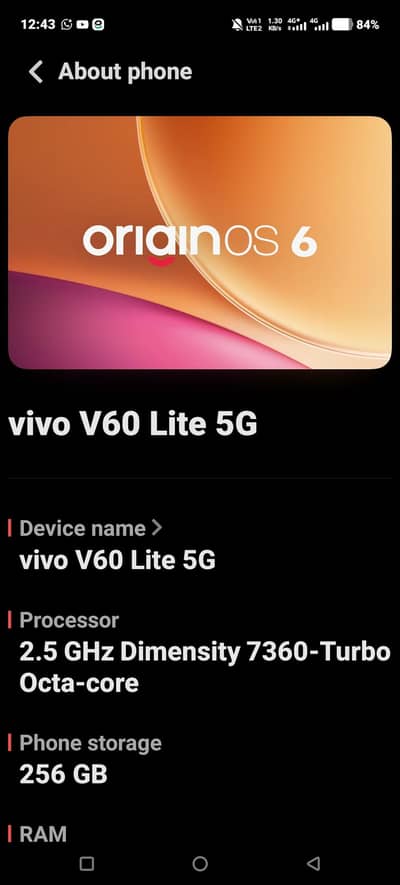 vivo v60 lite 5g