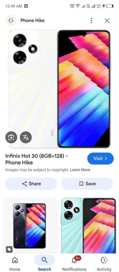 Infinix hot 30 8/128 on exchange h