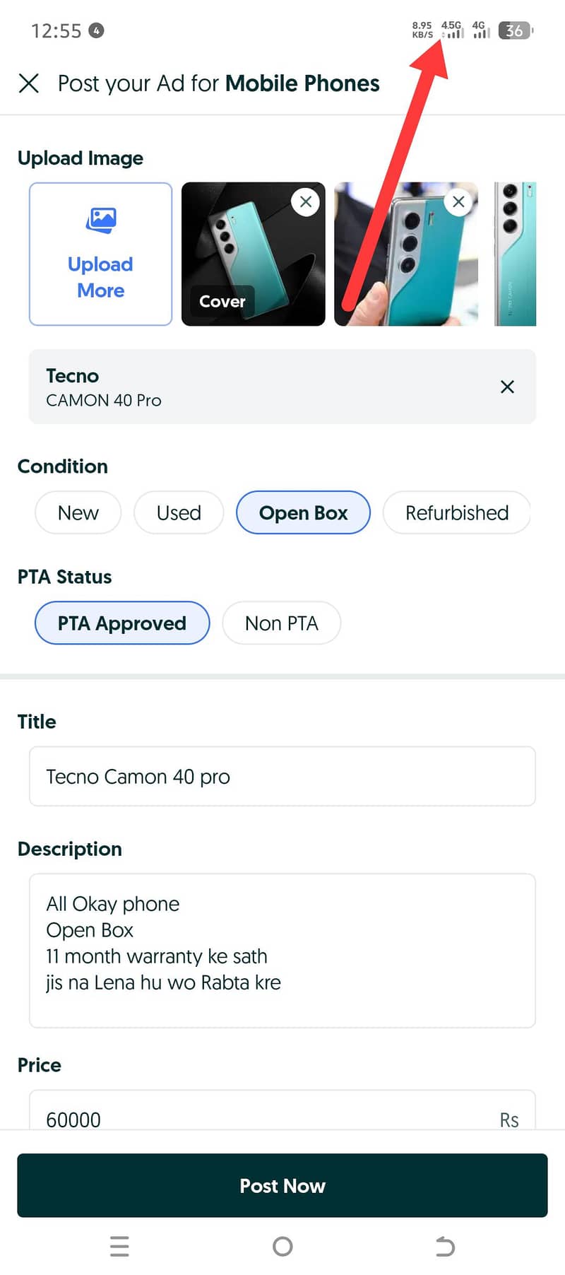 Tecno Camon 40 pro 8
