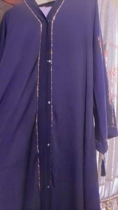 purple abaya golden stone 2 tym wear kiya hai