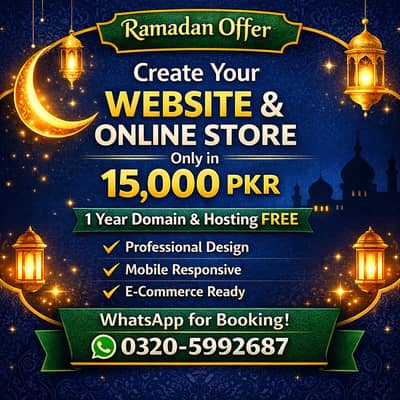 Ramadan Offer – Website & Online Store in Just 15,000 PKR