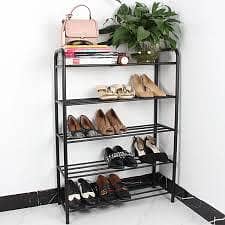 5 tiers iron shoe rack
