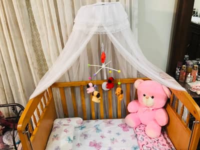 Wooden baby cot