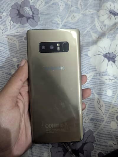 Samsung note 8 official pta 64 gb glass break and dot