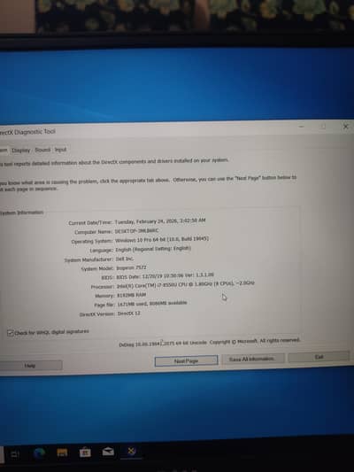 Dell Core i7 8th Generation