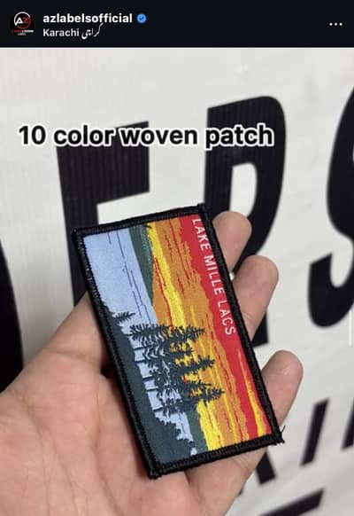 Woven labels manufacture woven tag hang tag logo fabric labels patches