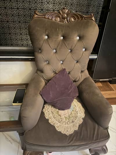 Two chairs with small table