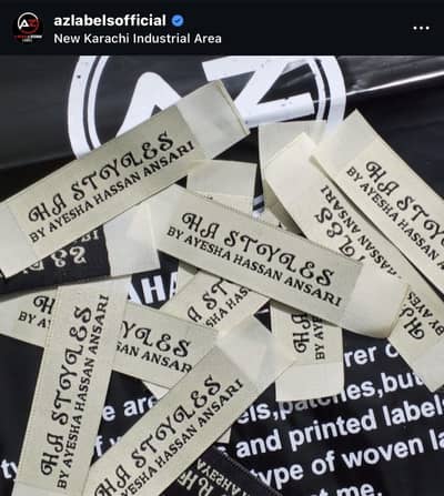 Woven labels woven tag hang tag oatches logo zipper bag