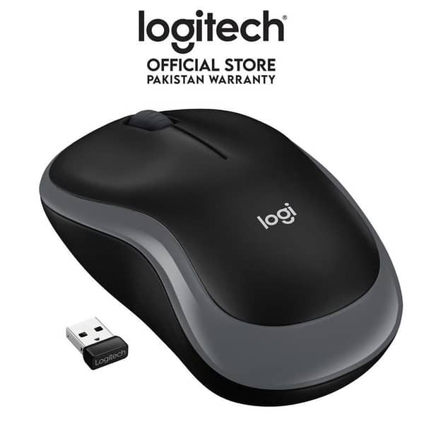 Logitech M185 Wireless Mouse (Swift Grey) with USB Mini Receiver, Compatible with PC, Mac, Laptop