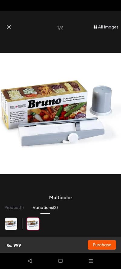 Bruno vegetable slicer