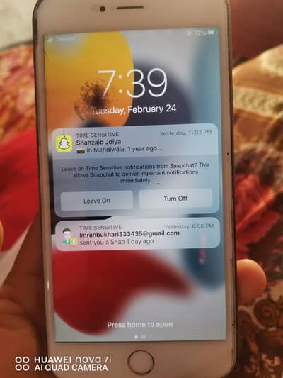 iphone 6s plus 16gb front glass break